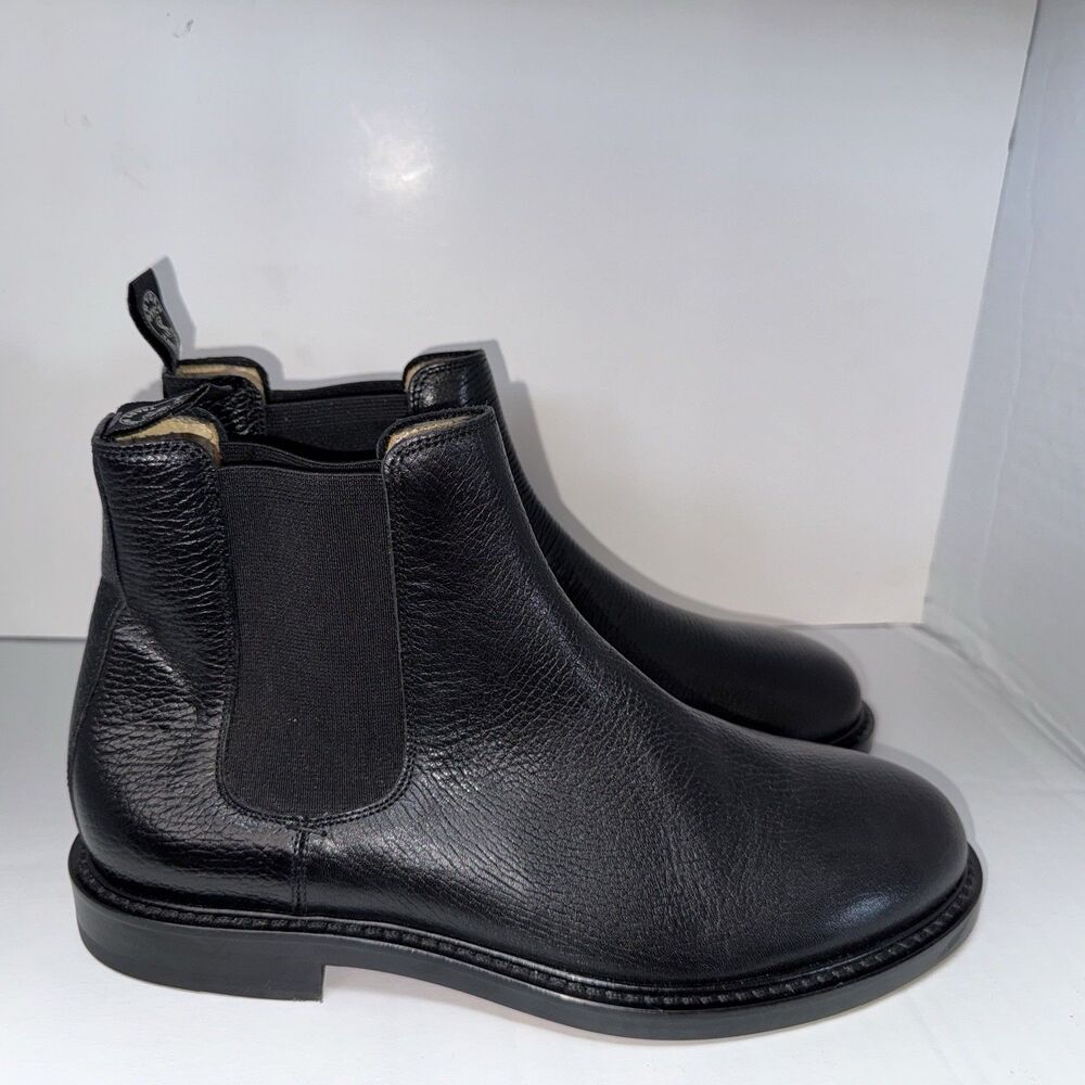 Todd Snyder Shoes Men’s Chelsea Boots Leather Black Size 9.5 made In Italy